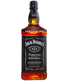 JACK DANIELS OLD NO. 7 TENNESSEE WHISKEY - 750ML - CUSTOM ENGRAVED                                                              