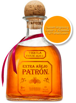 PATRON TEQUILA EXTRA ANEJO - 750ML CUSTOM ENGRAVED                                                                              