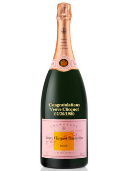 VEUVE CLICQUOT ROSE CHAMPAGNE - 750ML CUSTOM ENGRAVED                                                                           